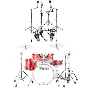 Drum Limousine Skyline 20 Trommesett Red Sparkle + Hardwarepakke