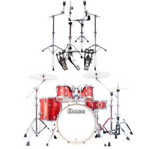 Drum Limousine Skyline 22 Trommesett Red Sparkle + Hardwarepakke