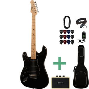Beaton Legend Left BK el-gitar venstrehendtpakke 1