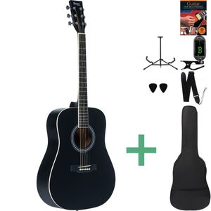 Sant Guitars AC-84 SBK stålstrengsgitar pakkeløsning