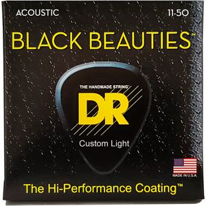 DR Strings BKA-11 Black Beauties stålstrenger til gitar, 011-050