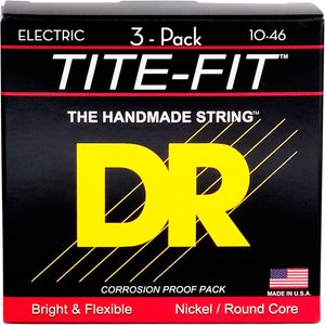 DR Strings MT-10-3PK Tite-fit el-gitarstrenger, 010-046 (3 sett)