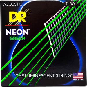 DR Strings NGA11 Neon Green stålstrengs-gitarstrenger, 011-050