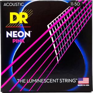 DR Strings NPA11 Neon Pink stålstrenger til gitar, 011-050