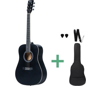Sant Guitars AC-84L SBK venstrehendt-stålstrengsgitar satin black