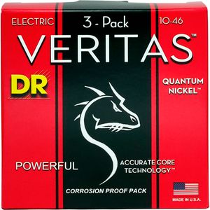 DR Strings VTE-10-3PK Veritas el-gitarstrenger, 010-046 (3 sett)