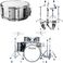 Drum Limousine Custom Shop 20 Trommesett Black + Hardware & Skarptromme