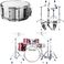 Drum Limousine Custom Shop 20 Trommesett Red Stain + Hardware & Skarptromme