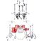 Drum Limousine Skyline 20 Trommesett Red Sparkle + Hardwarepakke