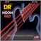 DR Strings NRB-45 Hi-Def neon red bassträngar, 045-105