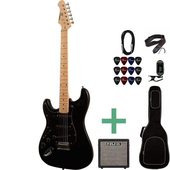 Beaton Legend Left BK el-gitar venstrehendtpakke 2