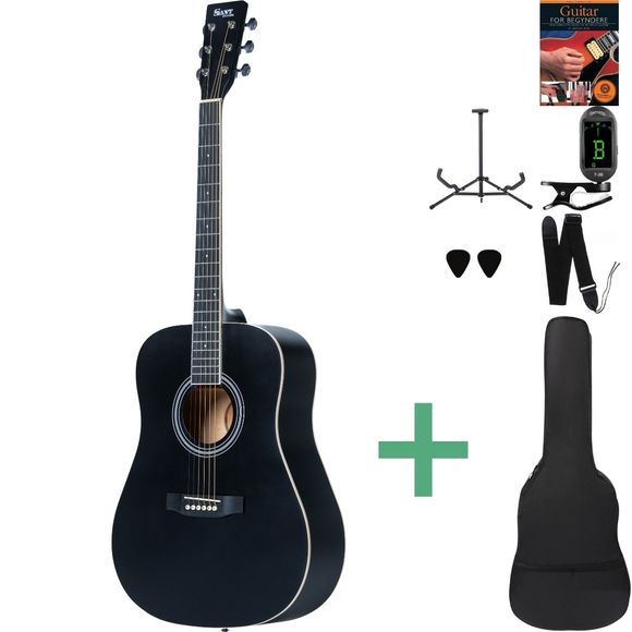 Sant Guitars AC-84L SBK venstrehånds pakkeløsning