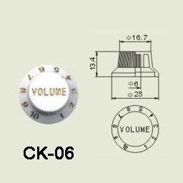 Wilkinson CK-06 el-gitar-volumekontrol-knott hvit
