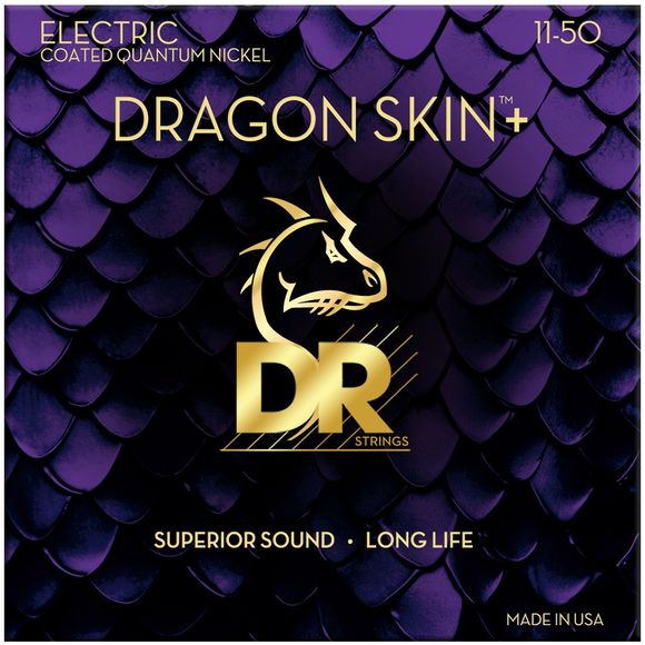 DR Strings DEQ-11 Dragon skin+ el-gitar-strenger, 011-050