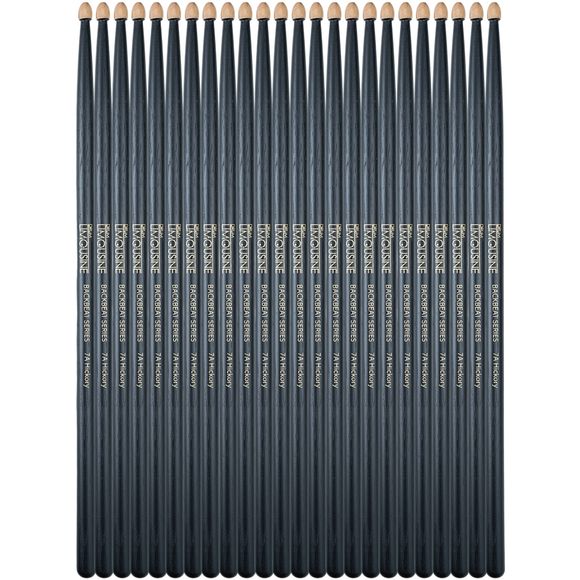 Drum Limousine Backbeat 7A Black trumstockar 12-pack