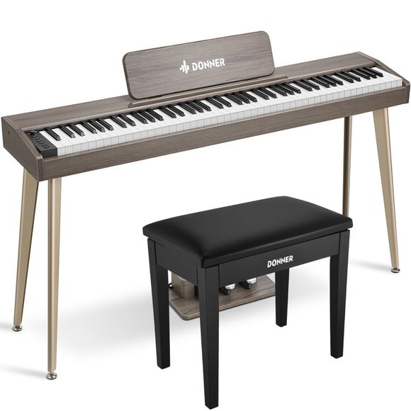 Donner DDP-60 el-piano + pianobänk grey