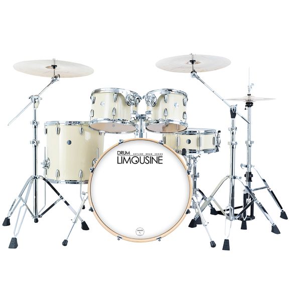 Drum Limousine Skyline 22 Trommesett Creme + Hardwarepakke