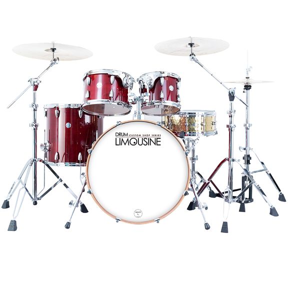 Drum Limousine Custom Shop  22 RD trommesett red sparkle