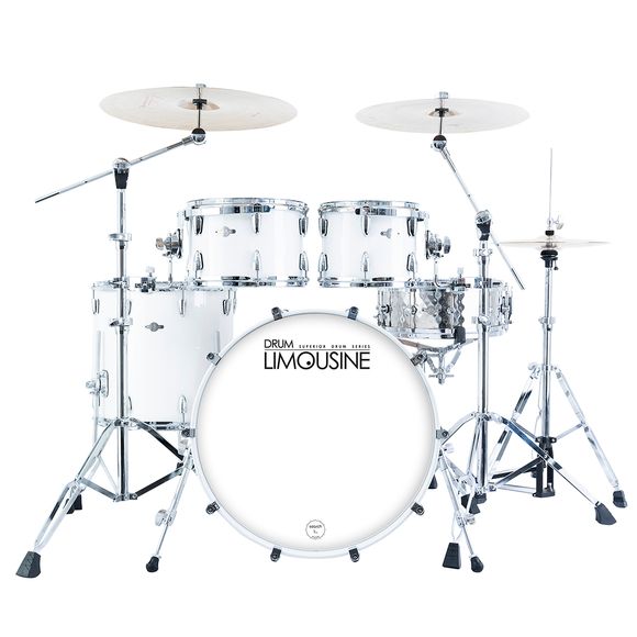 Drum Limousine Superior 20 WH trommesett piano white