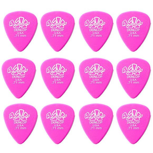 Dunlop Delrin 500 0,71 mm plektre (12 stk.)
