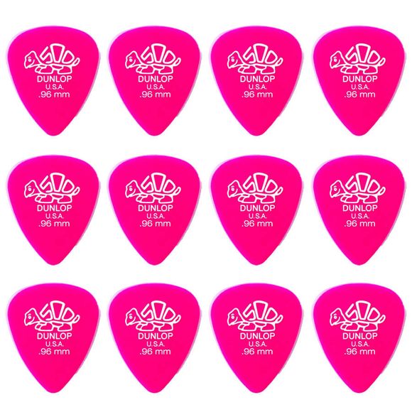 Dunlop Delrin 500 0,96 mm plektre (12 stk.)