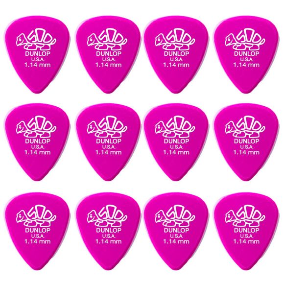 6 X Dunlop Delrin 500 Guitar Picks / Plectrums - 1 Of Each Type - Foto 11