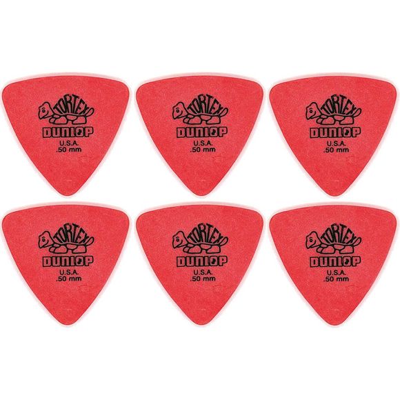Dunlop Tortex Triangle 0,50 mm plektre (6 stk.)