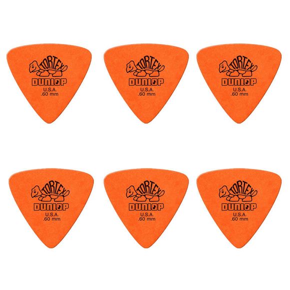 Dunlop Tortex Triangle 0,60 mm plektre (6 stk.)