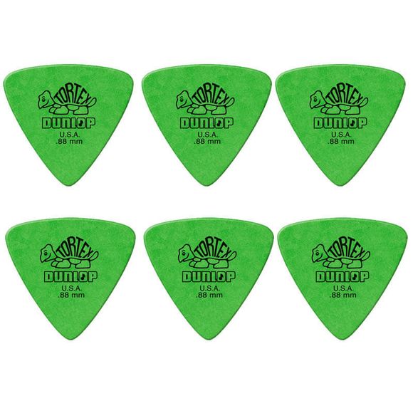 Dunlop Tortex Triangle 0,88 mm plektre (6 stk.)