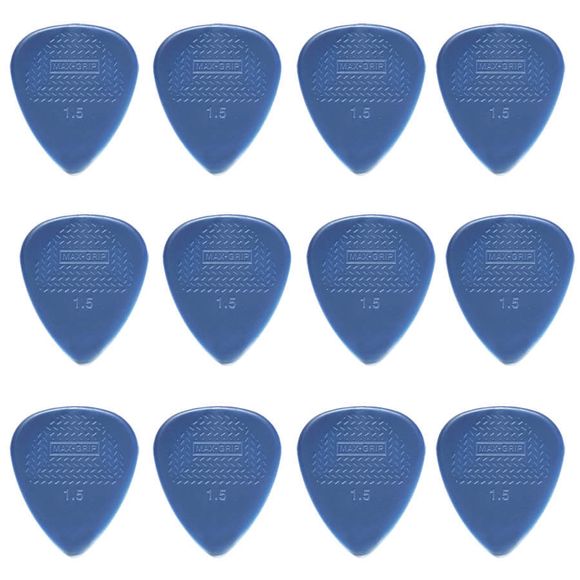 Dunlop Nylon Max Grip Standard 1,5 mm plektre (12 stk.)
