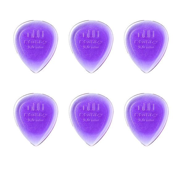 Dunlop Stubby Jazz 2,0 mm plektre (6 stk.)