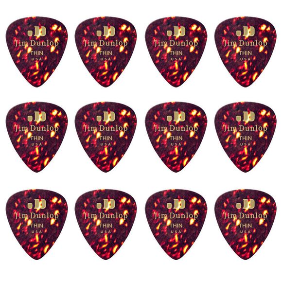 Dunlop Shell Classics Thin plektre (12 stk.)