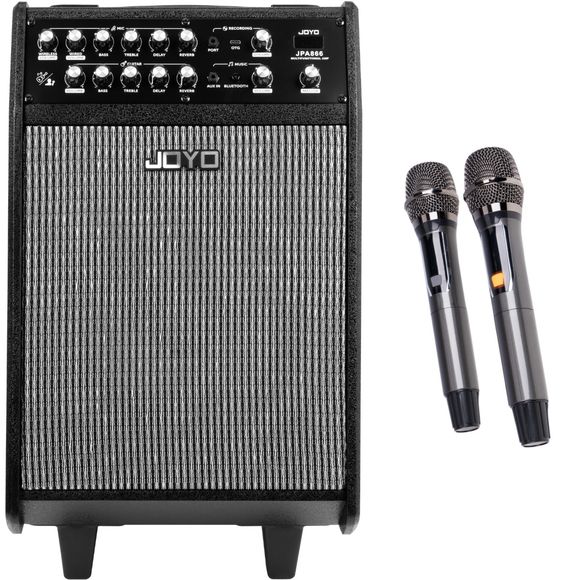 Joyo JPA-866 transportabelt anlæg m/ 2 x trådløs mikrofon B-STOCK