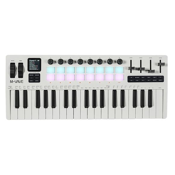 M-vave SMK-37 Pro bluetooth midi-keyboard med synth