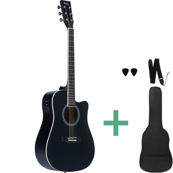 Sant Guitars AC-86EQ SBK stålstrengsgitar satin black