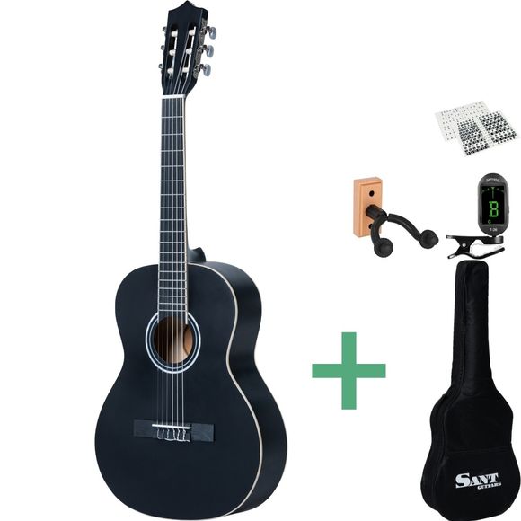 Sant Guitars CJ-36L SBK venstrehendt pakkeløsning