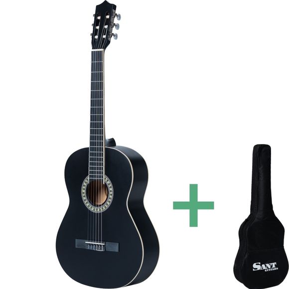 Sant Guitars CL-50L SBK spansk gitar, venstrehendt sort