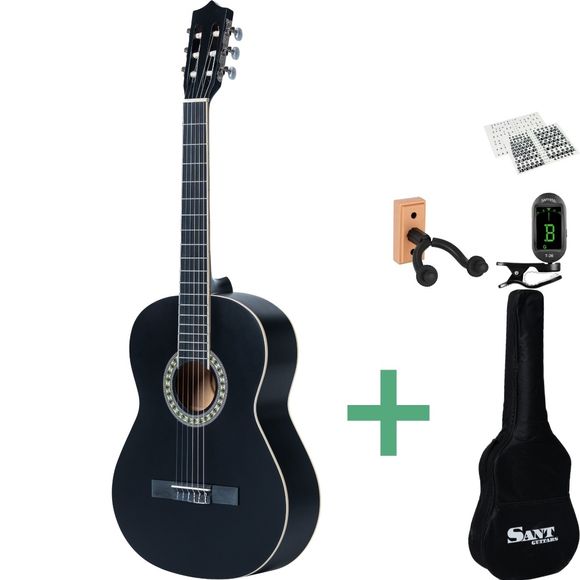Sant Guitars CL-50L SBK venstrehendt pakkeløsning