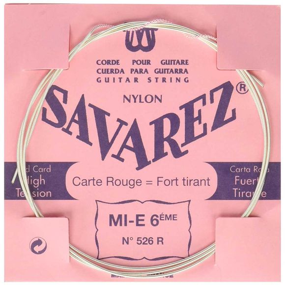 Savarez 526R E6 løs spansk gitarstreng, rød